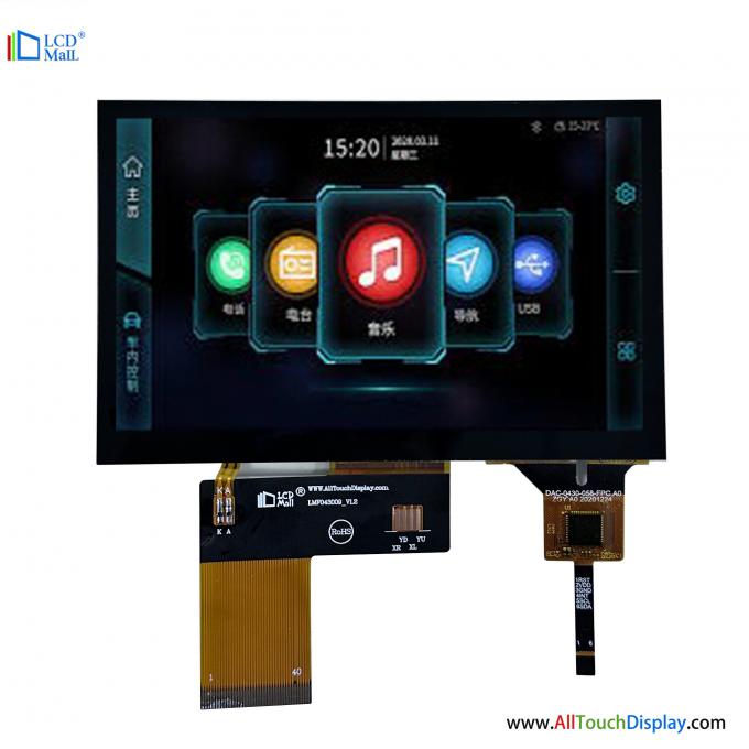 4.3 polegadas GT911 CTP IC TFT LCD Display Com IIC Interface CTP Touch Panel 1
