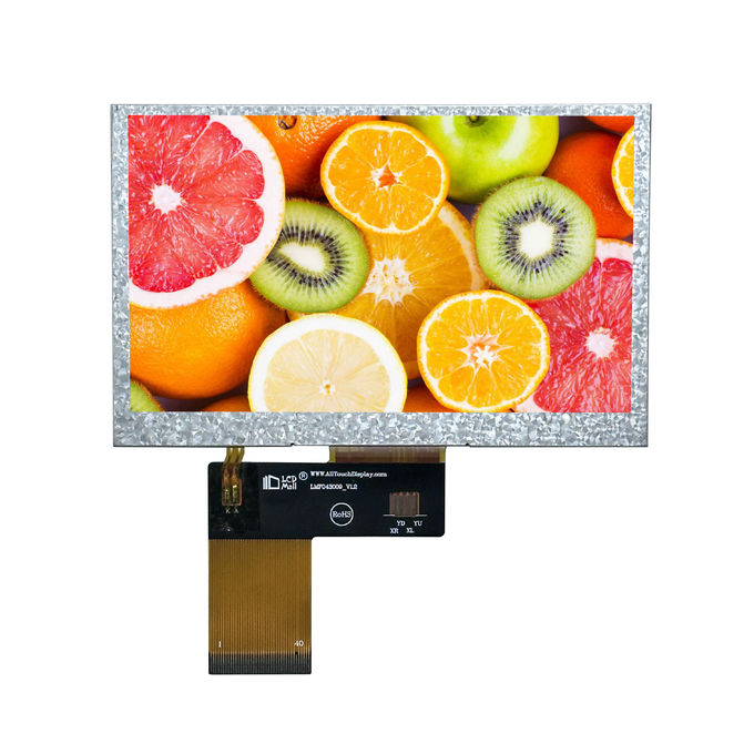 4.3" TFT Transmissor 480x272 280nits IPS Vidro RGB 4,3 polegadas Ecrã LCD com PCAB/CPT/RTP 1