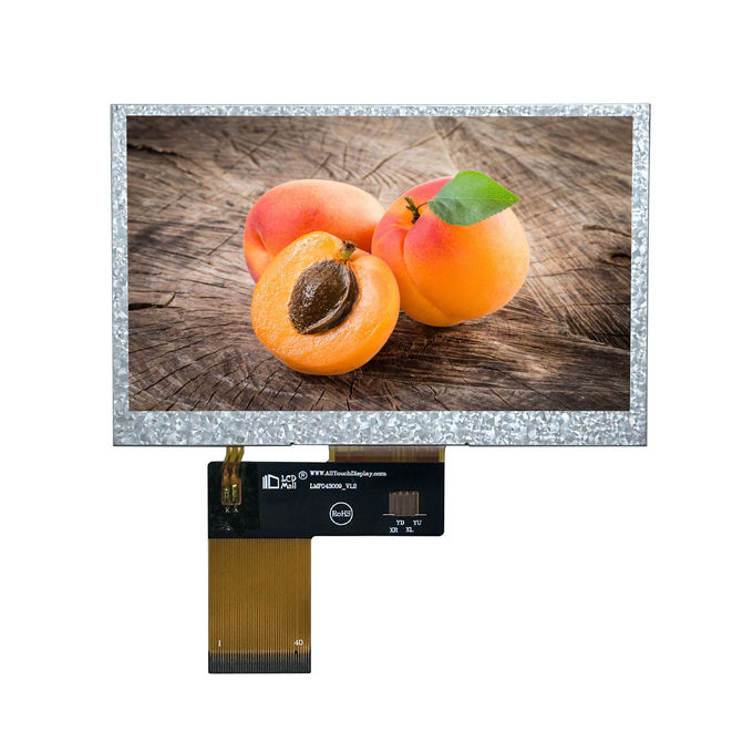 4.3" TFT Transmissor 480x272 280nits IPS Vidro RGB 4,3 polegadas Ecrã LCD com PCAB/CPT/RTP 2